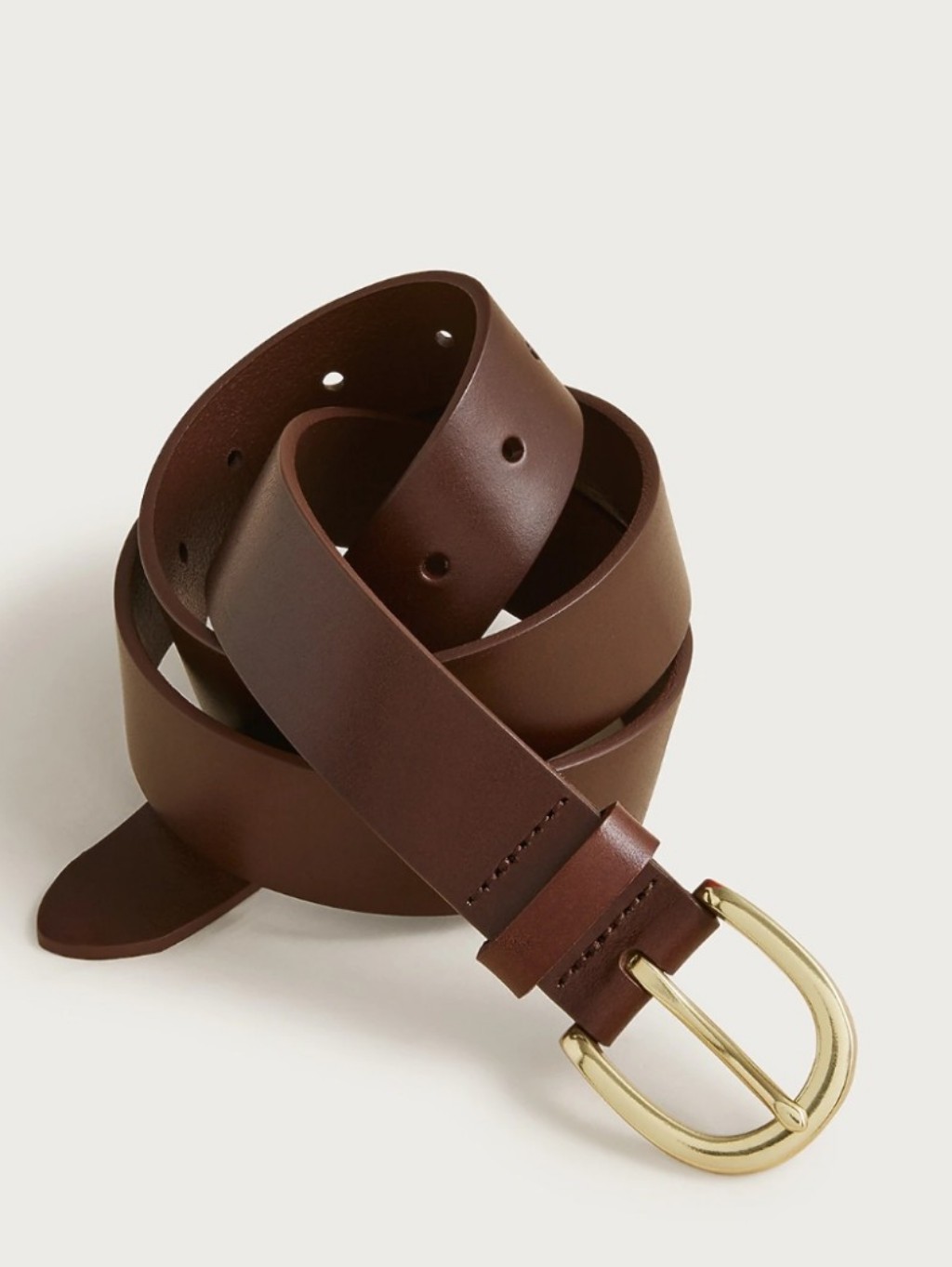 J. Crew Classic Belt In Italian Leather - Dark Fudge